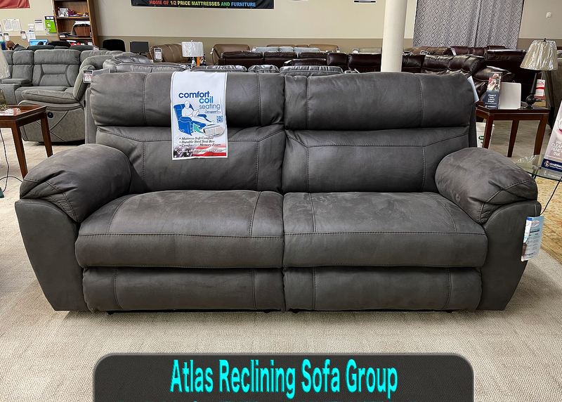 Atlas Charcoal Reclining Sofa Group
