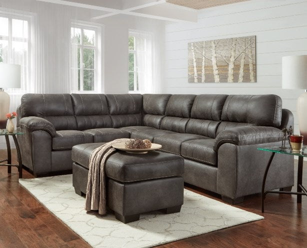 Affordable Furniture Impulse Espresso 2-Piece Sectional Sofa