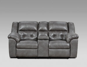 Trevin Dark Grey Reclining Sofa Group