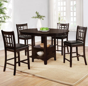 Lavon Espresso 5 Piece Counter Height Dining Set