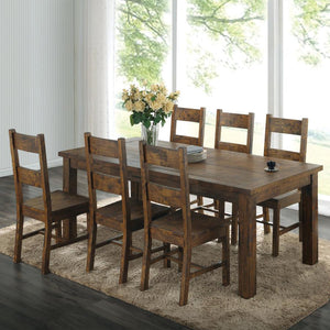 Coleman Rustic Golden Brown 7 Piece Dining Set