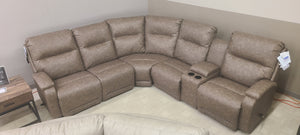 Madison Walnut Modular Reclining Sectional