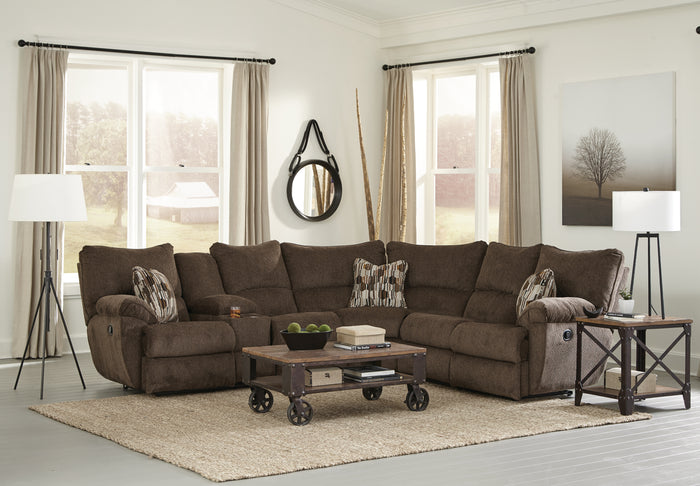 Elliott Chocolate Reclining Sectional by Catnapper