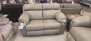 Costa Putty Power Reclining REAL LEATHER Sofa Group