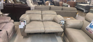 Costa Putty Power Reclining REAL LEATHER Sofa Group