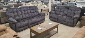 Perpetual-Dark Grey Reclining Sofa Group