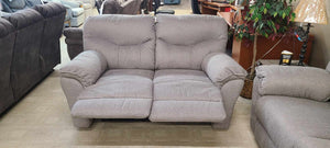 Power Play Waverly Nickel Reclining Sofa Group