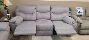 Power Play Waverly Nickel Reclining Sofa Group