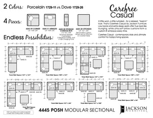 Posh Dove Sectional (Non-Reclining)