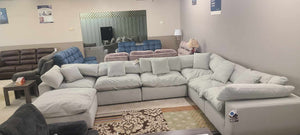 Posh Dove Sectional (Non-Reclining)