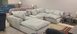 Posh Dove Sectional (Non-Reclining)