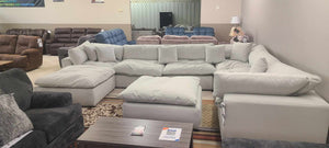 Posh Dove Sectional (Non-Reclining)