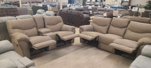 Power Play Runaway Khaki Reclining Sofa Group