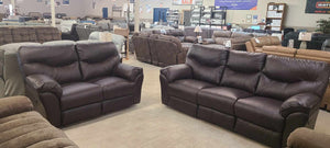 Power Play Eastwood Colorado REAL LEATHER Reclining Sofa Group