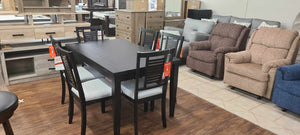 Appleton Washed Black 7 Piece Dining Set