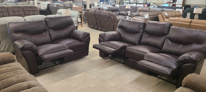 Power Play Eastwood Colorado REAL LEATHER Reclining Sofa Group
