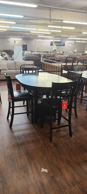 Lavon Espresso 5 Piece Counter Height Dining Set