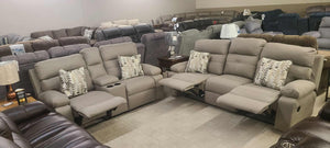 Porschia Taupe Reclining Sofa Group