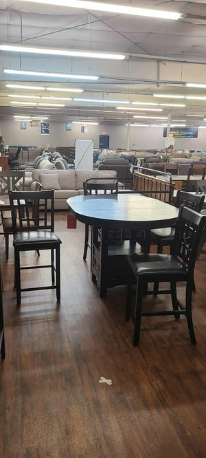 Lavon Espresso 5 Piece Counter Height Dining Set