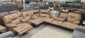 Voyager Brandy Reclining Sectional/Sofa Group by Catnapper