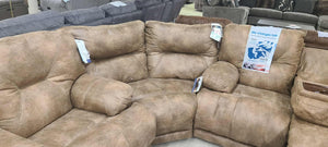 Voyager Brandy Reclining Sectional/Sofa Group by Catnapper