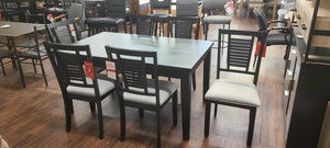 Appleton Washed Black 7 Piece Dining Set
