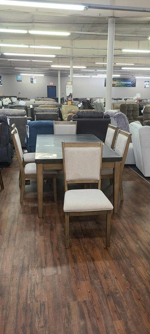 Melstone Marble 7 Piece Dining Set