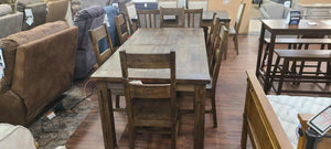 Coleman Rustic Golden Brown 7 Piece Dining Set