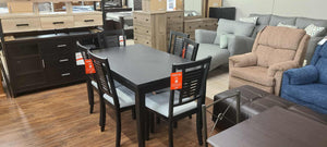 Appleton Washed Black 7 Piece Dining Set