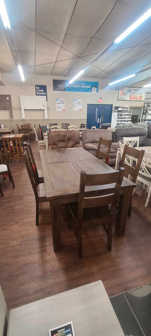 Coleman Rustic Golden Brown 7 Piece Dining Set