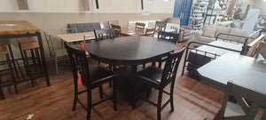 Lavon Espresso 5 Piece Counter Height Dining Set