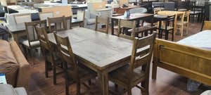 Coleman Rustic Golden Brown 7 Piece Dining Set