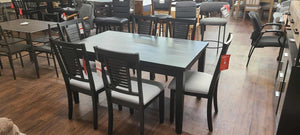 Appleton Washed Black 7 Piece Dining Set