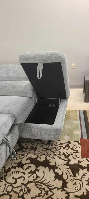 Light Grey Sectional Sleeper (Non-Reclining)_