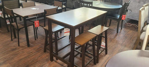 Connie Chestnut & Dark Brown 4 Piece Counter-Height Dinette Set