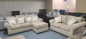 Tycoon Khaki Sofa Group with Chaise (Non-Reclining)
