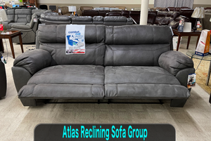 Atlas Charcoal Reclining Sofa Group