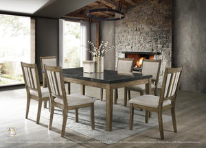 Melstone Marble 7 Piece Dining Set