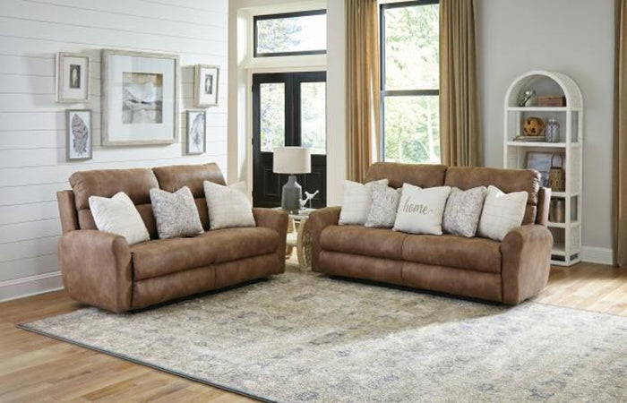 Justine Burlap Reclining Sofa Group