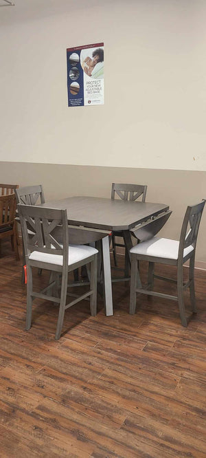 Athens Barn Grey 5 piece Counter Height Dining Set