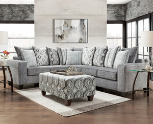 Stonewash Charcoal Sectional (Non-Reclining)