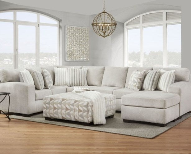 Posh Dove Sectional (Non-Reclining)