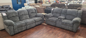 Brena Smoke Reclining Sofa Group