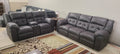 Trevin Dark Grey Reclining Sofa Group