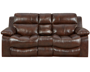 Positano Cocoa Leather Reclining Sofa Group