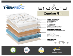 Bravura Caroline Firm Mattress by Therapedic